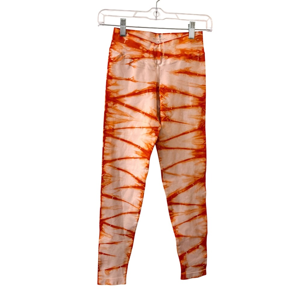 Spiritual Gangster Tie Dye High Waist Leggings Orange Peach M/L NWOT